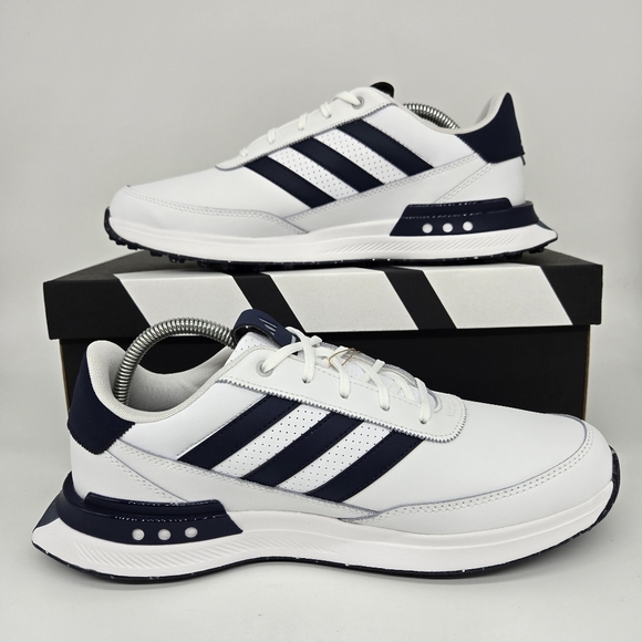 New adidas S2G Spikeless Leather 24 Golf White Navy Men\'s Shoes Size 13 main image 7